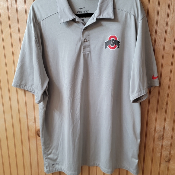 Nike Gray Ohio State Men's Polo Shirt - Picture 1 of 14